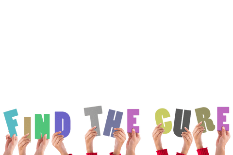 hands holding find the cure text on transparent background - Download Free Stock Videos Pikwizard.com