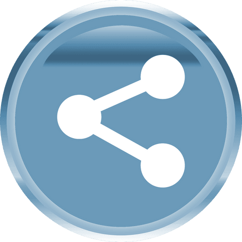 Blue Circle Share Icon on Transparent Background - Download Free Stock Videos Pikwizard.com