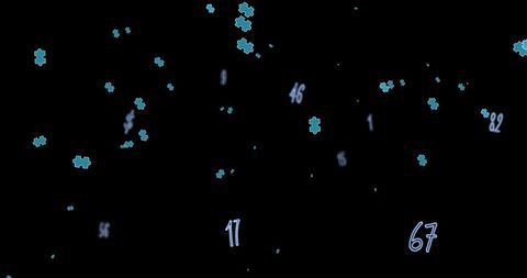 Floating Blue Puzzles and Numbers on Black for Brain Activity Concept - Download Free Stock Images Pikwizard.com