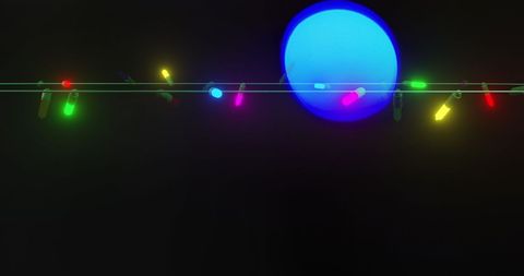 Colorful Fairy Lights on Black Background for Festive Design - Download Free Stock Images Pikwizard.com