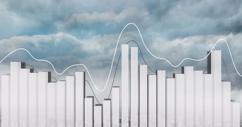 Digital Data Graphics Concept Over City Skyline - Download Free Stock Images Pikwizard.com
