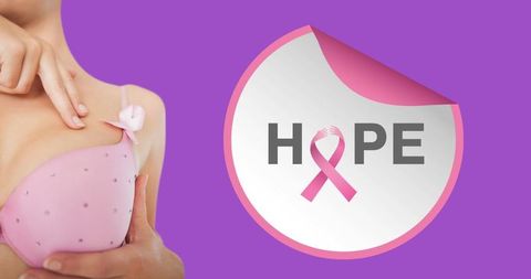 Breast Cancer Awareness with Hope Ribbon
