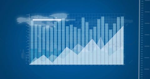 Futuristic Digital Data Analysis Background with Bar Graphs - Download Free Stock Images Pikwizard.com