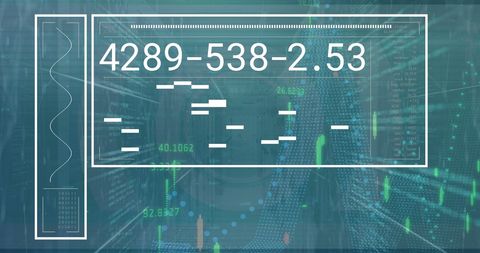Digital Data Processing Overlay in Server Room Visualization - Download Free Stock Images Pikwizard.com