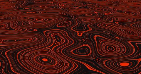 Abstract wavy red shapes in seamless motion