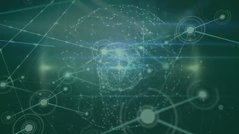 Futuristic Abstract Holographic Globe with Digital Connections