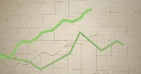 abstract financial chart with green line graphs - Download Free Stock Images Pikwizard.com