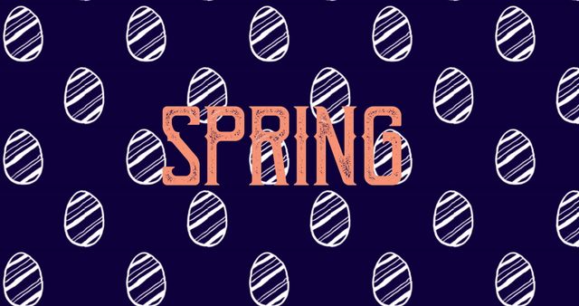 Spring and Easter Egg Pattern on Navy Background - Download Free Stock Images Pikwizard.com