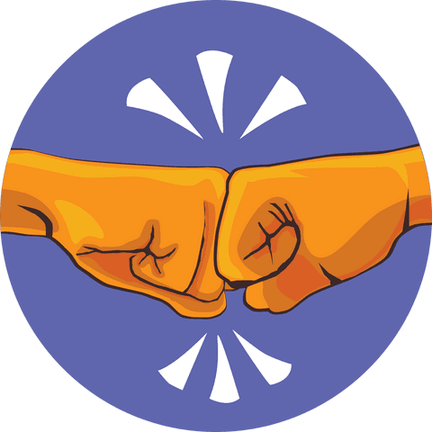 colorful fist bump symbol on transparent background vector illustration - Download Free Stock Videos Pikwizard.com