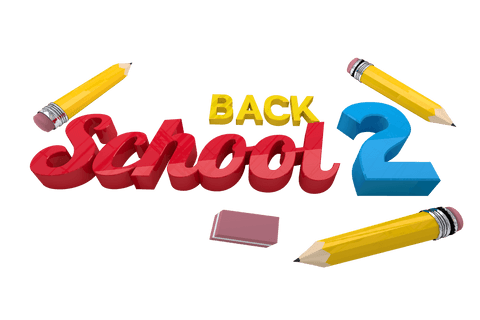 3D Back to School Text with Pencils and Eraser on Transparent Background - Download Free Stock Videos Pikwizard.com
