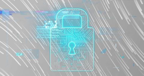 Digital Padlock with Data Streams Background - Download Free Stock Images Pikwizard.com
