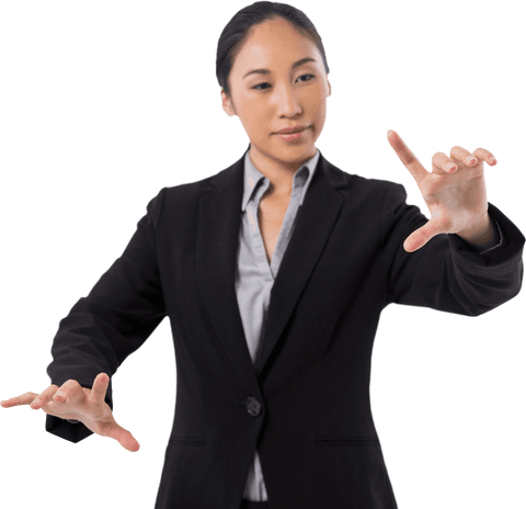 businesswoman pressing virtual screen transparent background - Download Free Stock Videos Pikwizard.com