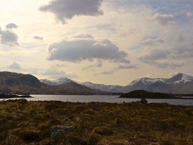 Sunny Highland Landscape with Mountains and Serene Lake - Download Free Stock Photos Pikwizard.com