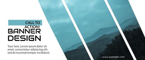 Modern Mountain Banner Design for Travel Promotion