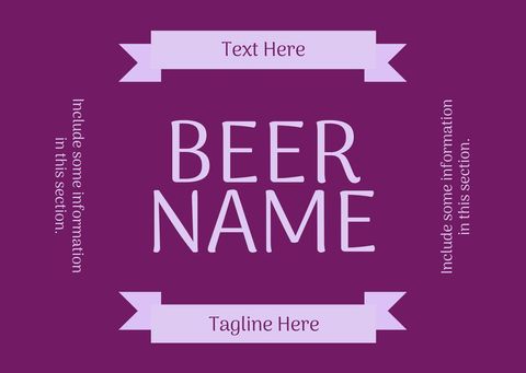 purple retro design for craft beer branding - Download Free Stock Templates Pikwizard.com