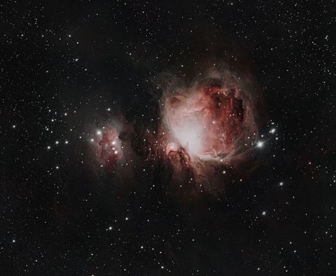 Stunning view of the orion nebula in outer universe space