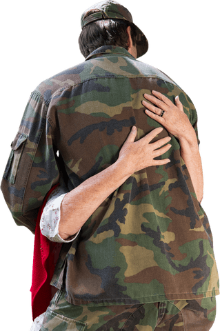 transparent hugging military reunion showing camaraderie - Download Free Stock Videos Pikwizard.com