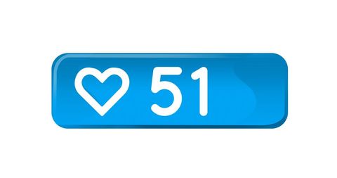 Social Media Notification with 51 Likes Icon