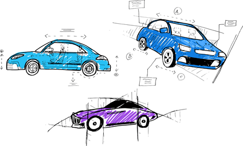 transparent automotive design car sketches - Download Free Stock Videos Pikwizard.com