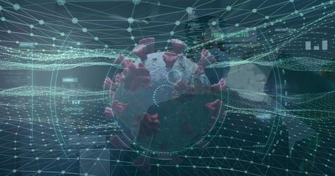 Futuristic Dashboard with 3D Coronavirus Visualization and Data Analytics - Download Free Stock Images Pikwizard.com