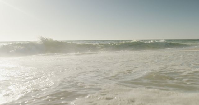 Calm Ocean Waves on Sunny Day at the Beach - Download Free Stock Images Pikwizard.com