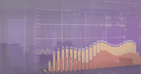 Futuristic Visualization of Cityscape with Data Graphics