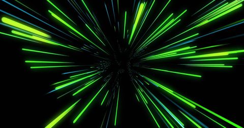Dynamic Futuristic Tunnel with Glowing Green Light Streaks - Download Free Stock Images Pikwizard.com