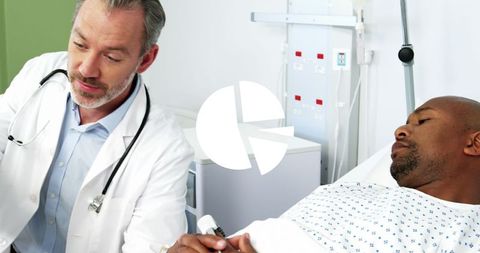 Doctor Examining Patient in Hospital Room for Medical Care