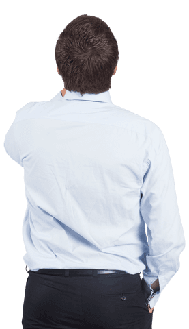 rear view of businessman in white shirt on transparent background - Download Free Stock Videos Pikwizard.com