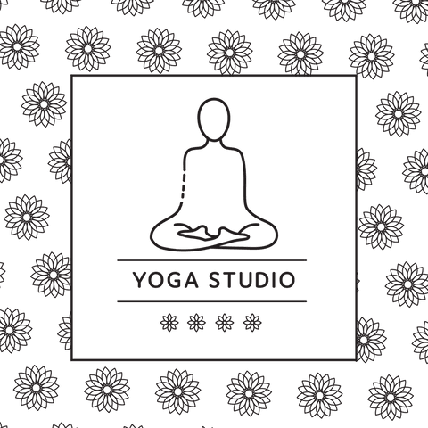 elegant yoga studio emblem on transparent background - Download Free Stock Videos Pikwizard.com