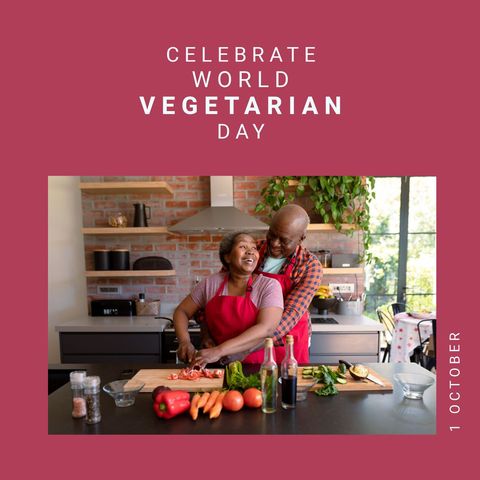 Senior Couple Enjoys Vegetarian Cooking in Modern Kitchen - Download Free Stock Templates Pikwizard.com