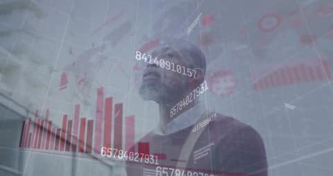 Businessman Analyzing Complex COVID-19 Data Charts