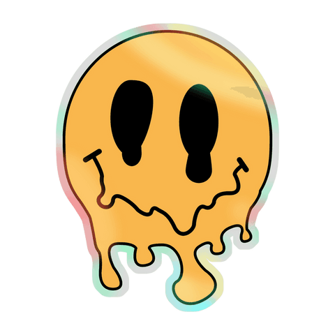 Melting Smiley Face Dripping with Gradient on Transparent Background - Download Free Stock Videos Pikwizard.com