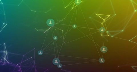 Digital Network Connections on Gradient Background - Download Free Stock Images Pikwizard.com