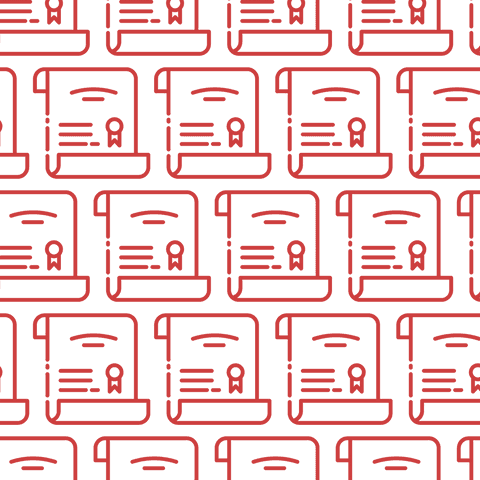 Red Diplomas Seamless Pattern on Transparent Background - Download Free Stock Videos Pikwizard.com