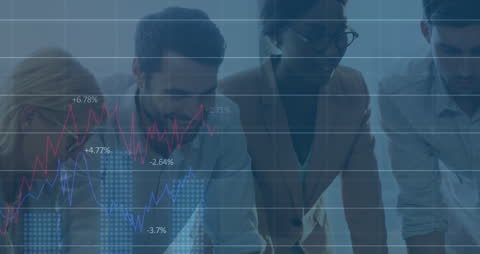 Diverse Team Analyzing Financial Data Strategies