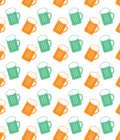 Colorful Beer Mug Pattern on Transparent Background - Download Free Stock Videos Pikwizard.com