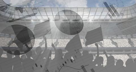 Sports fans passion with digital data overlay