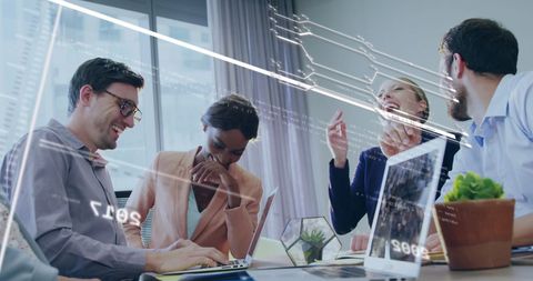 Financial Data Processing with Diverse Business Professionals in Office - Download Free Stock Images Pikwizard.com