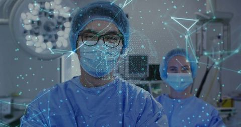 Surgeons Utilizing Holographic Technology in Modern Operating Room