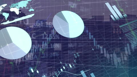 Dynamic Financial Data Concept with Statistics and Charts