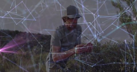 Futuristic Outdoor Exploration with Digital Technology