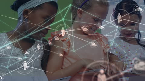 Diverse Students Engaging with Educational Technology in Classroom