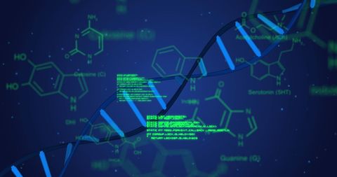 Data Processing in Genomics with DNA Sequences and Molecular Structures - Download Free Stock Images Pikwizard.com