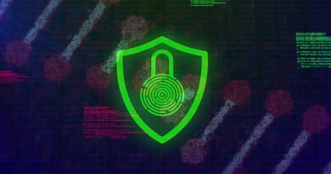 Digital Protection Concept with Shield and Lock Over Computer Interface - Download Free Stock Images Pikwizard.com