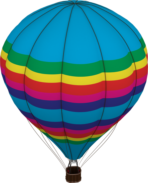 Colorful Transparent Hot Air Balloon with Rainbow Stripes - Download Free Stock Videos Pikwizard.com