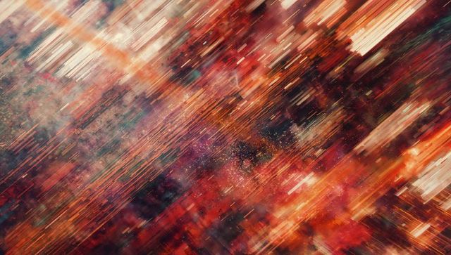 Vibrant Diagonal Light Streaks on Abstract Cosmic Canvas