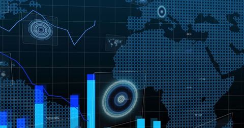 Global Business Data Analysis and Digital Interface - Download Free Stock Images Pikwizard.com