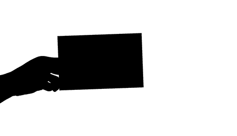 Transparent hand silhouette with sign for business and lifestyle concepts