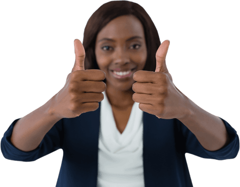 Confident Businesswoman Giving Thumbs Up on Transparent Background - Download Free Stock Videos Pikwizard.com